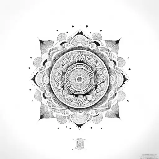 Mandala With Ol Symbol