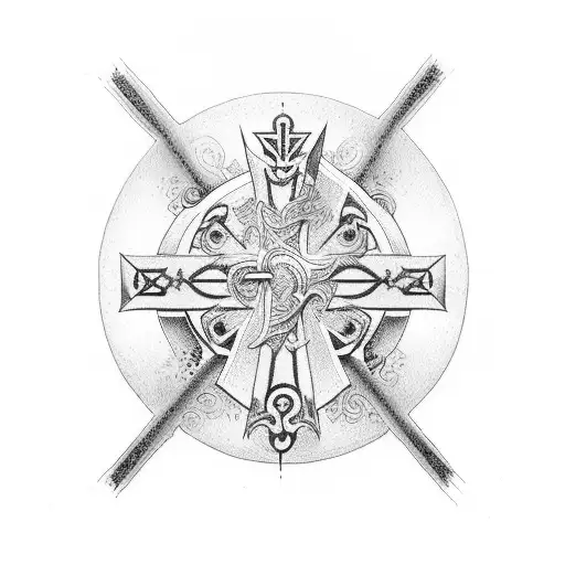 Christian Cross With The Name Ernesto Cornejo