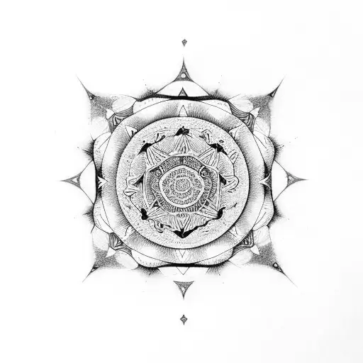 Mandala With Ol Symbol