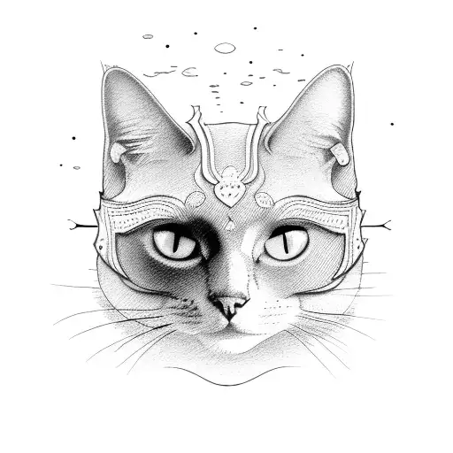 A Cat Wearing A Mask