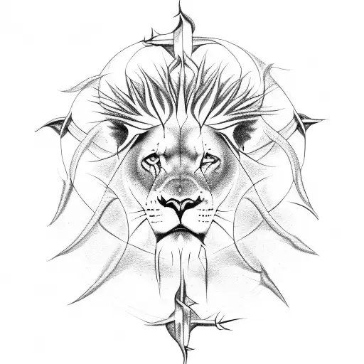 Crown Of Thorns Lion With Heartbeat Music Bible Verse