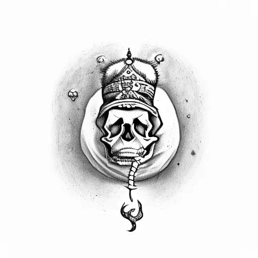 Skull With Jester Hat On