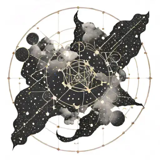 A Constellation Map Of The Virgo Zodiac Sign Intertwined