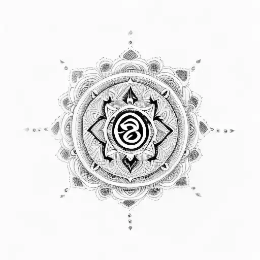 Mandala With Om Symbol