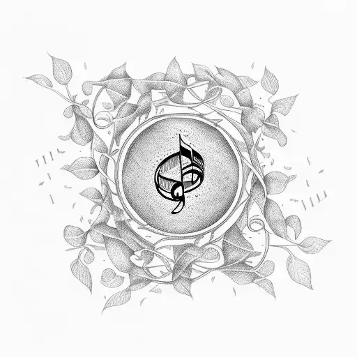 Music Notes With Plant Vines