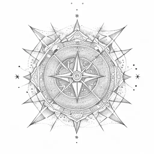 Star Constellation Libra Scales With Flowers