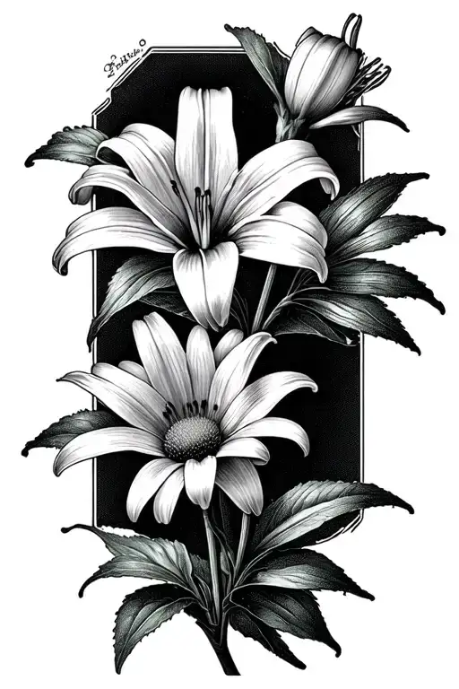 3 Individual Lily Of The Valleys And 2 Individual Daisies