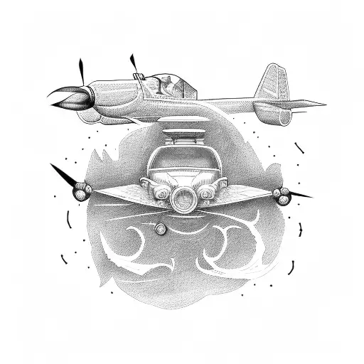 Forklift And Airplane