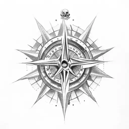 Skull And Compass Full Arm