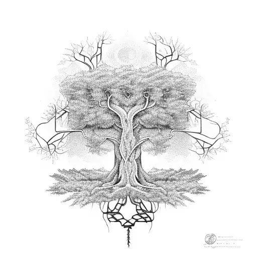 Tree Vines With Circuitry