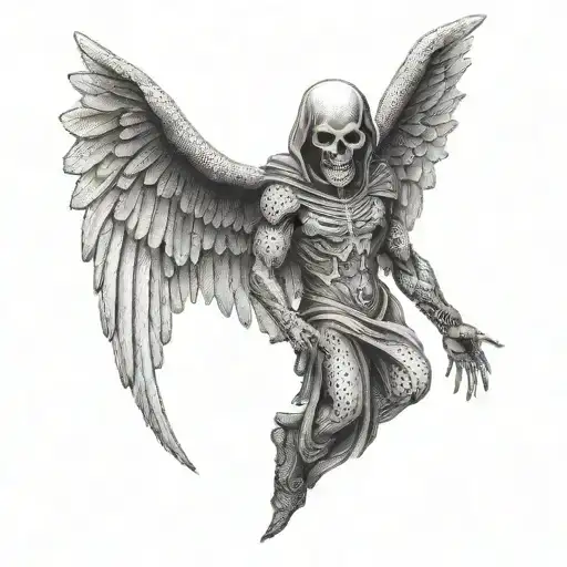 A Mystical Angel Of Death With A Menacing Smile