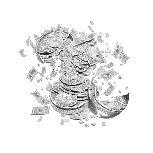 Falling Money From The Earth