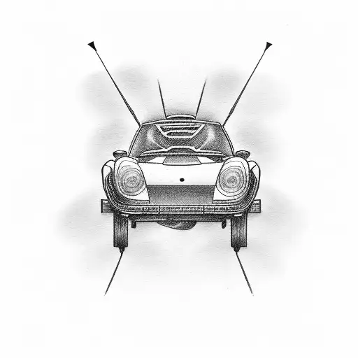 A Sleek Sports Car With The Numbers 13 And 04 Incorporated Into The Design