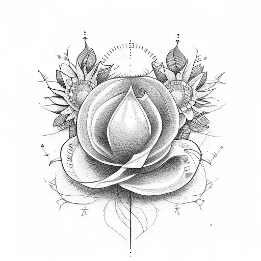 Generate A Fine Line Tattoo Of The Birth Flowers From September October August And June