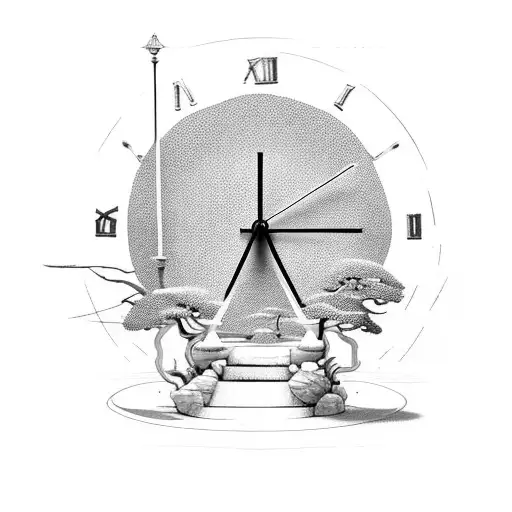 Bonsai Tree With Clock