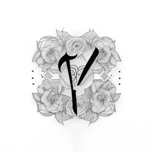 Letter A Merge With A Guitar