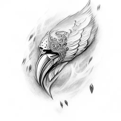 Narsil Sword With A Raven Feather