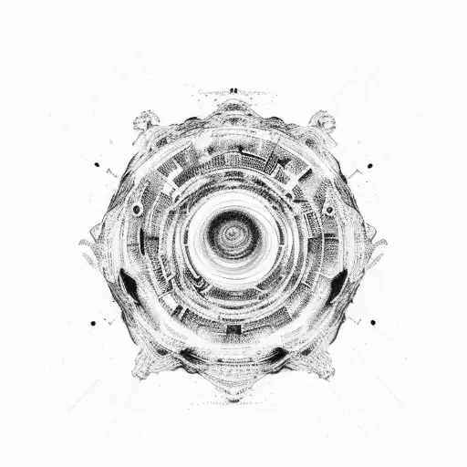 An Abstract Representation Of The Creative Process As A Swirling Vortex Of Colors