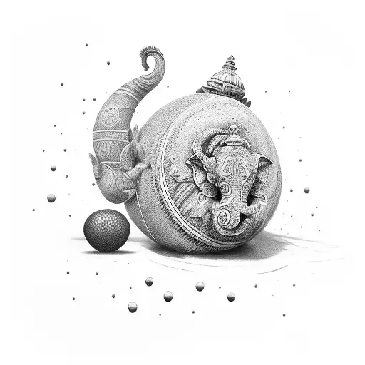 Ganesha Whis Football Ball And Ball