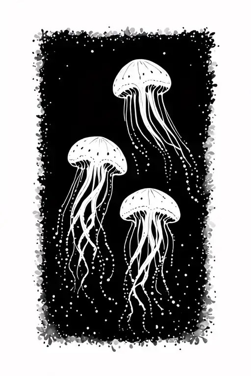 Two Whimsical Jellyfish With Unique Flowy Beaded Thin Tentacles