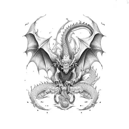 Dragon Cherry Blossum Waves