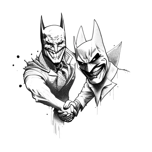 Joker And Batman Shaking Hands