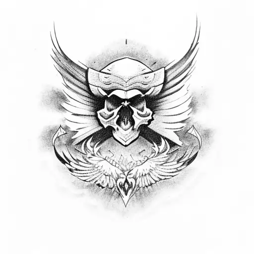 Skull In A Shape Of An Eagle