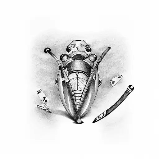 Poker Cricket Guitar