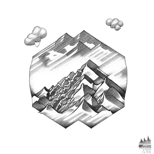 Mountain Range With Colorado Flag