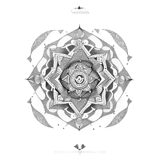 An Intricate Mandala Design Incorporating Symbols Of Entrepreneurship And Travel