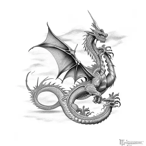Dragon With Crisanthemus