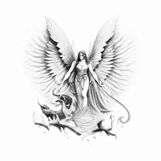 Angel And Devil On Shoulders