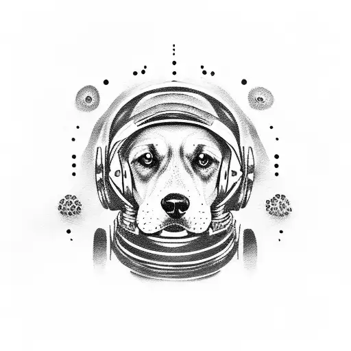 Dog Space Austronaut