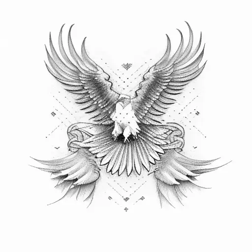 Bald Eagle With Wings And Claws