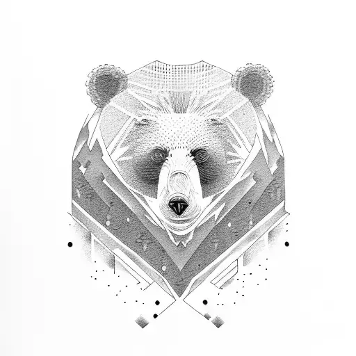 Mother Bear With 3 Cubs