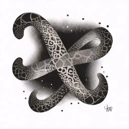 A Creative Interpretation Of The Infinity Symbol With The Phrase 'You Must Be Happy For Both'