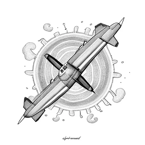 Sunshine-inspired Jet Flying Over A Tropical Beach