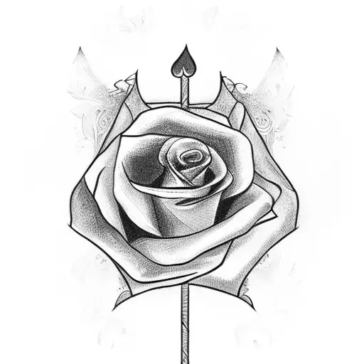 Jack Playing Card Holding A Paper Rose