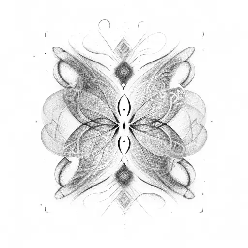 Abstract Smoke Patterns Forming Into Mathematical Symbols With Butterflies Fluttering Around