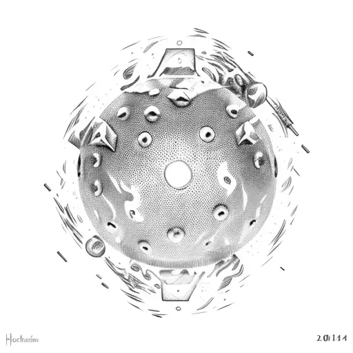 A Iron Ball Half On Fire And Half Icy