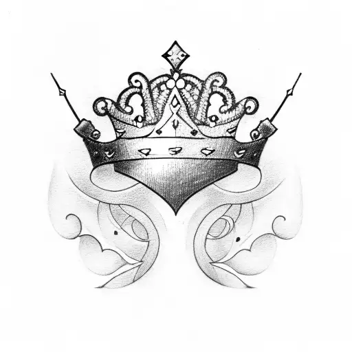 Heart With Crown Simple