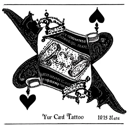 Written Underneath Queen Card And Date