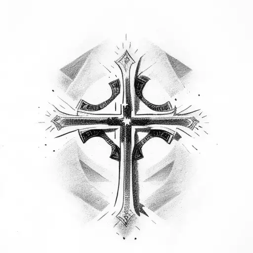 Christian Cross With Lettering