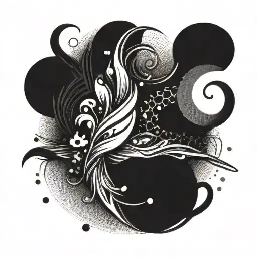 An Abstract Brushstroke Design Incorporating Vintage Elements