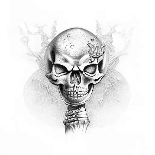 Skeleton Hand Holding A Goblet