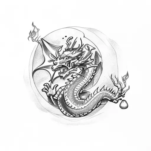 Dragon Holding A Gem