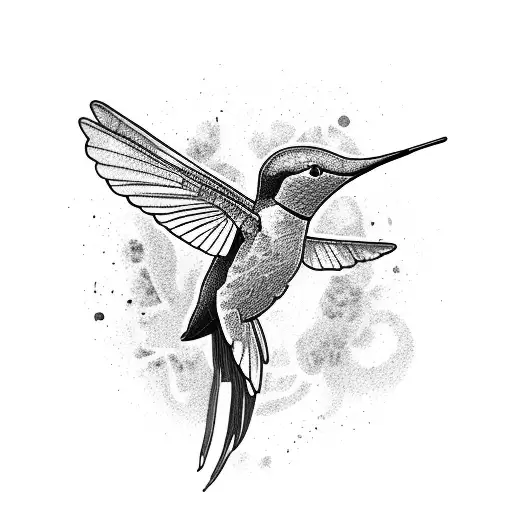 Full Of Plants Which Surround A Hummingbird And A Black Panther