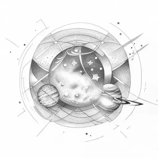 Space With Stars And Planets