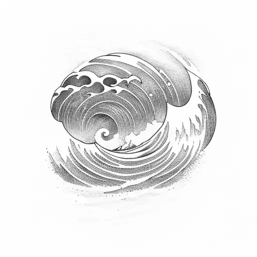 Ocean Wave And First Morning Light