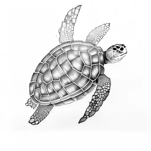 Palm Leaf And Turtle